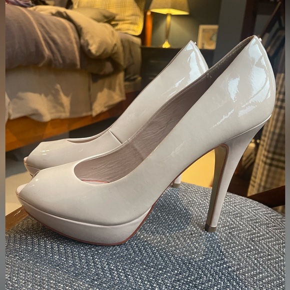 Light petal pink open toe Ted Baker Platform heels - Picture 3 of 5